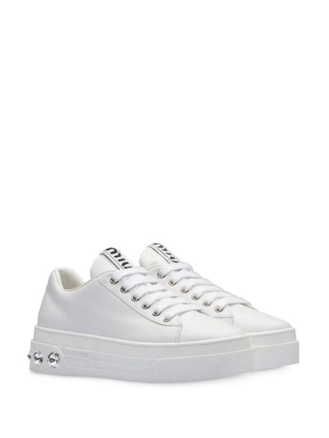 miu miu white platform sneakers|miu mi u sneakers.